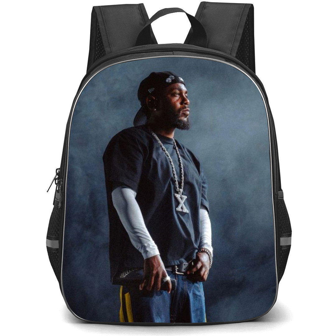 Kendrick Lamar Backpack School Bag StudentPack - Kendrick Lamar Side Portrait Smoke Background