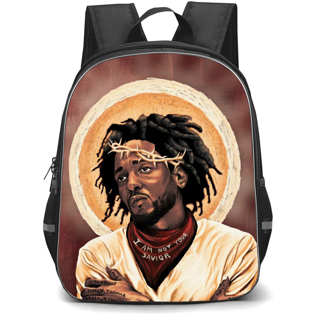 Kendrick Lamar Backpack StudentPack - Kendrick Lamar Savior Oil Paint Art