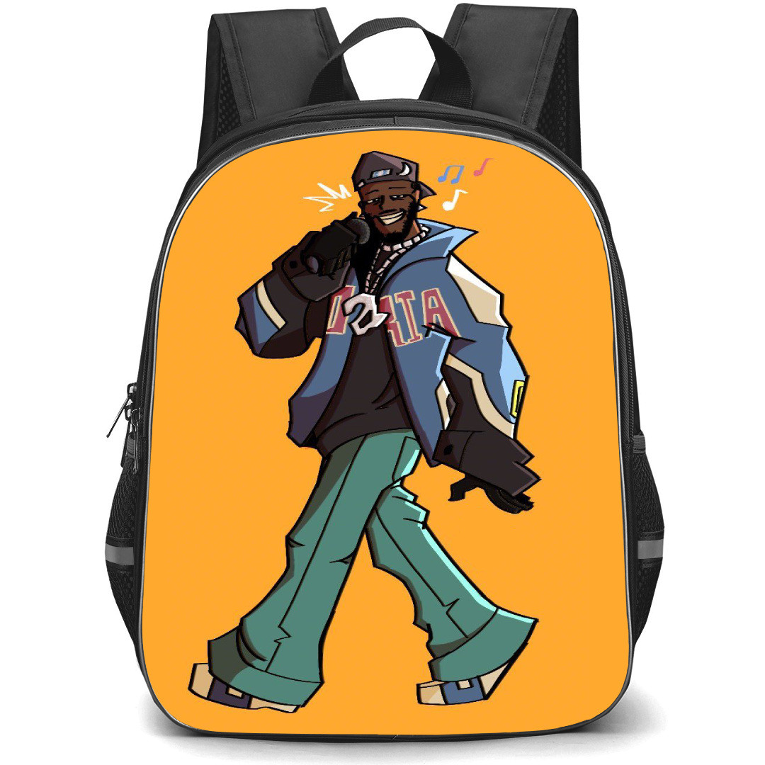 Kendrick Lamar Backpack StudentPack - Kendrick Lamar Say Drake Cartoon Art On Orange Background