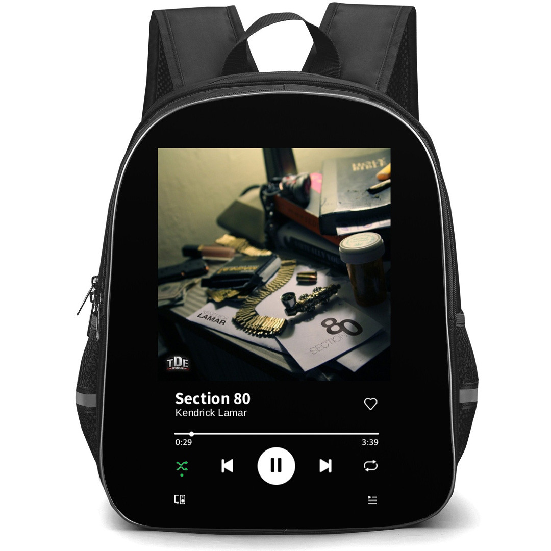 Kendrick Lamar Backpack School Bag StudentPack - Kendrick Lamar Section 80 Album Cover