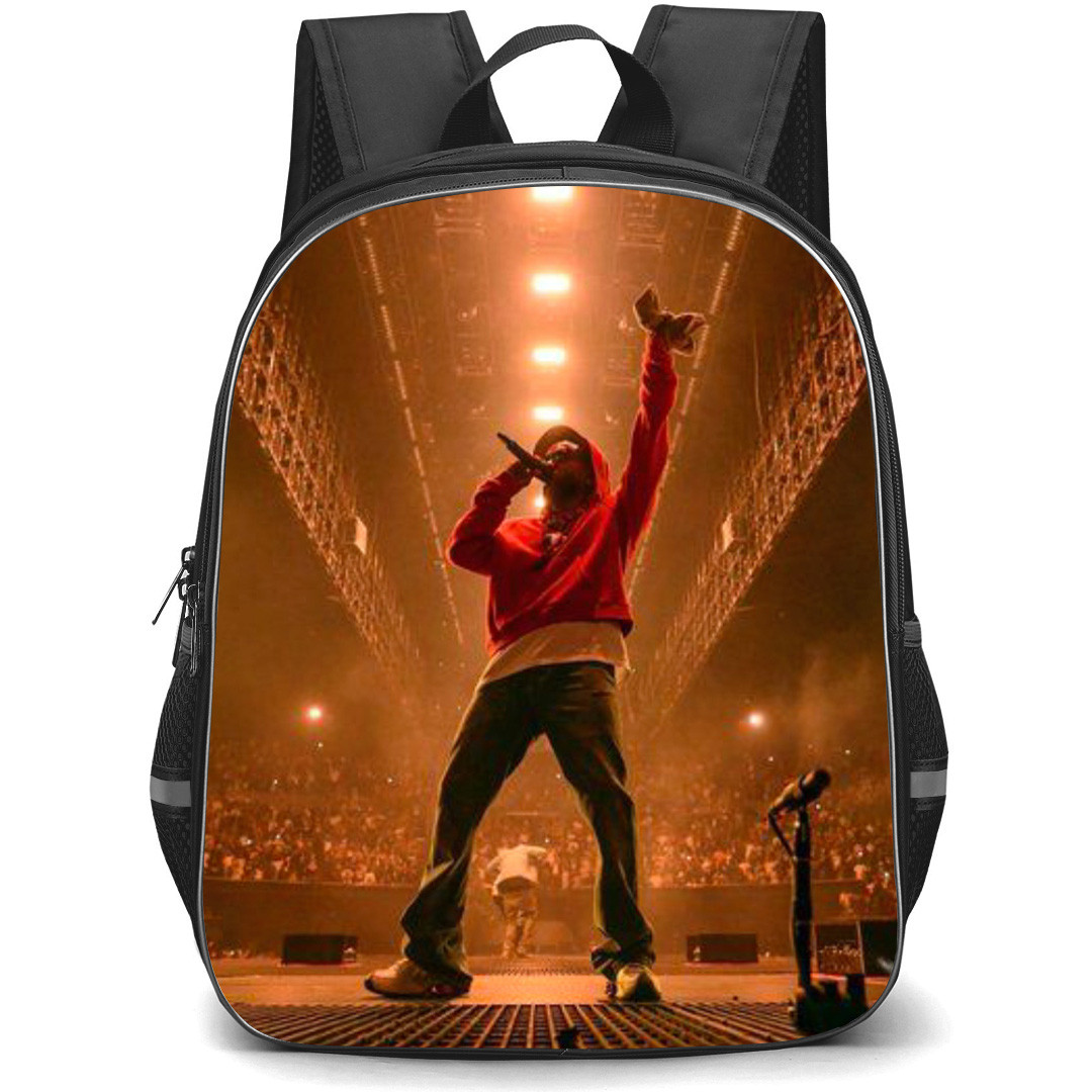 Kendrick Lamar Backpack School Bag StudentPack - Kendrick Lamar Singing Crown Background