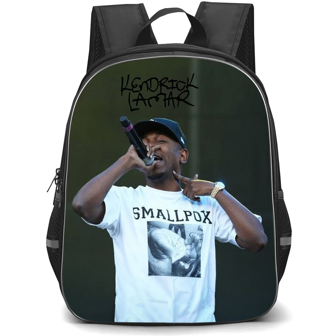 Kendrick Lamar Backpack School Bag StudentPack - Kendrick Lamar Singing Pointing At Neck Pose