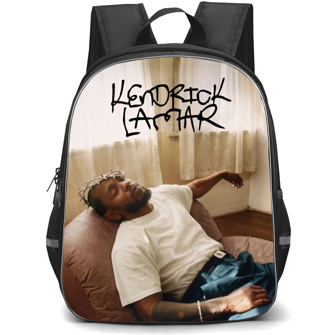 Kendrick Lamar Backpack School Bag StudentPack - Kendrick Lamar Sleeping On Coach Wearing Thorn Crown
