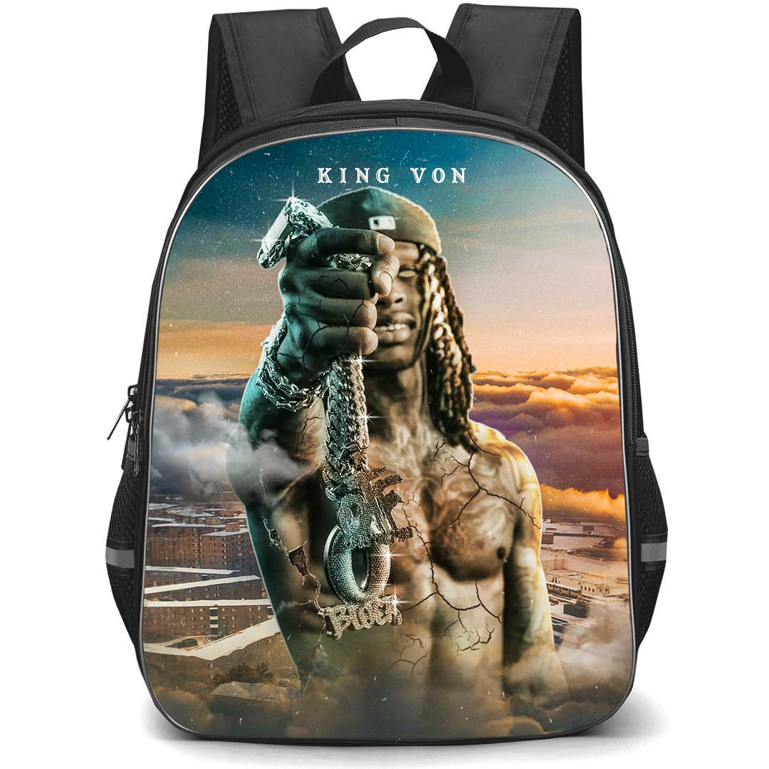 King Von Backpack StudentPack - King Von OTF x O Block Poster