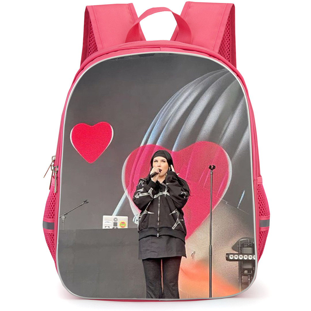 Kenya Grace Backpack School Bag StudentPack - Kenya Grace Performing On Stage Heart Shape Background