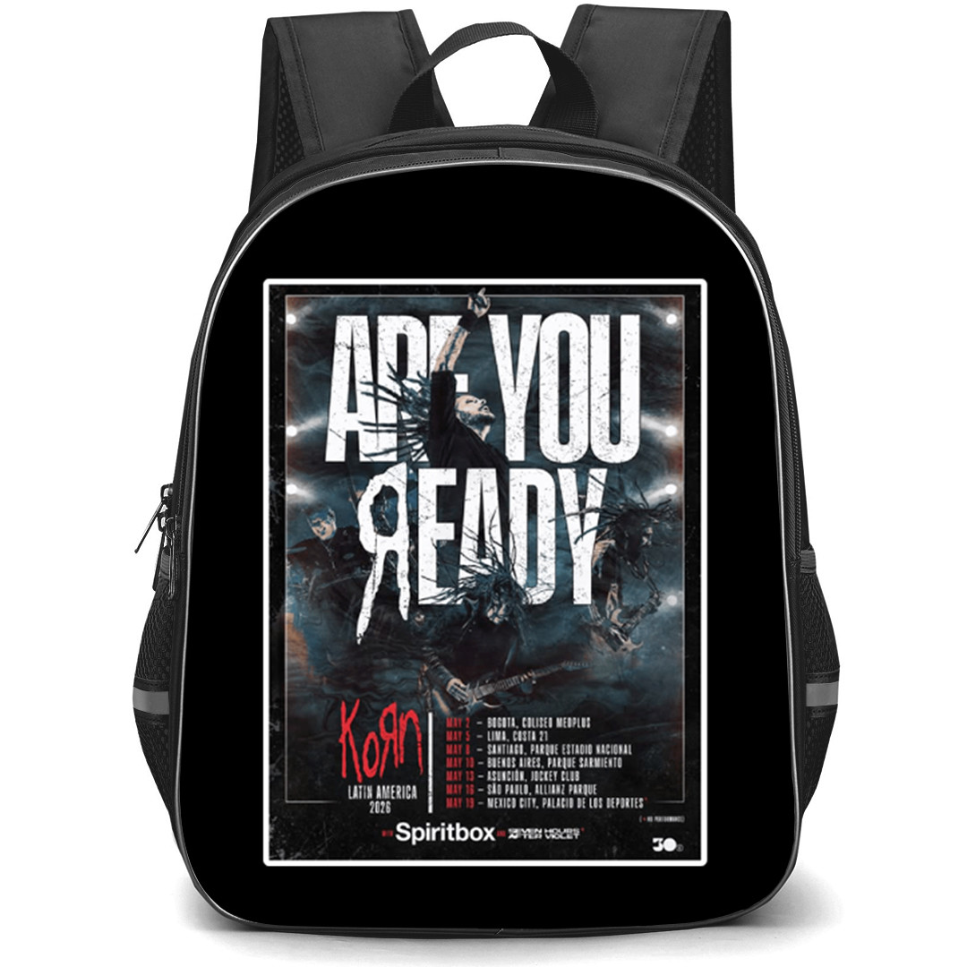 Korn Backpack School Bag StudentPack - Korn Are You Ready Concert Poster