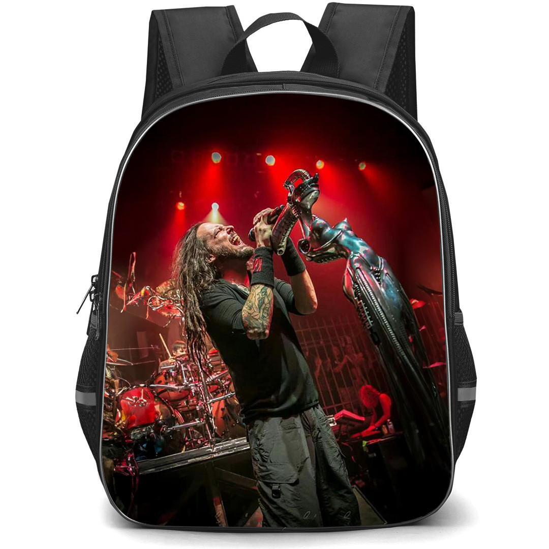 Korn Backpack School Bag StudentPack - Korn Jonathan Davis Side Portrait Singing