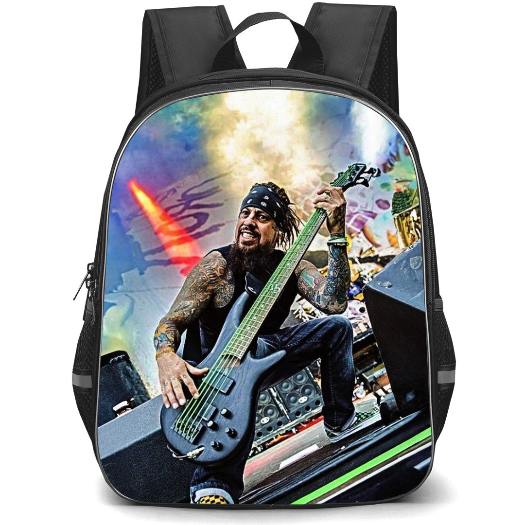 Korn Backpack School Bag StudentPack - Korn Reginald Arvizu Playing Guitar Pose