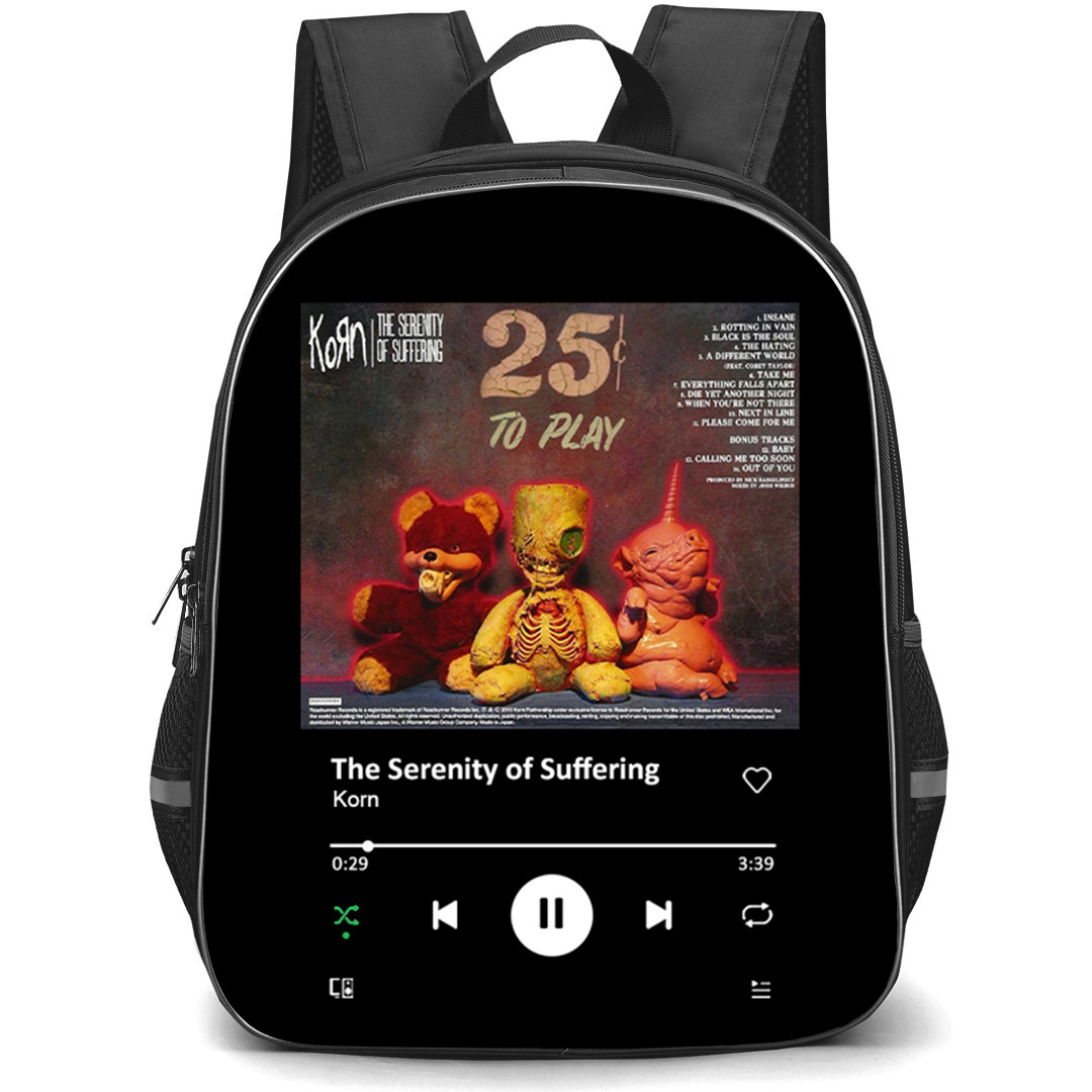 Korn Backpack School Bag StudentPack - Korn Serenity Of Suffering Album Back Cover