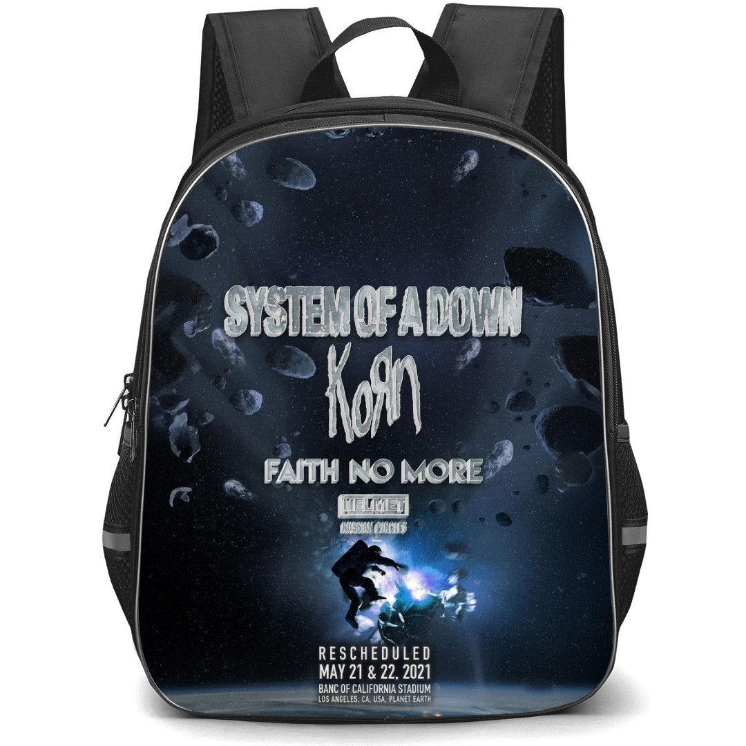 Korn Backpack School Bag StudentPack - Korn System Of A Down Concert Poster