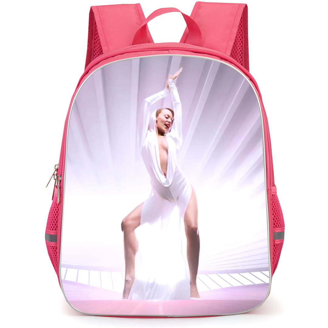 Kylie Minogue Backpack School Bag StudentPack - Kylie Minogue Boths Arms Up Dance Pose