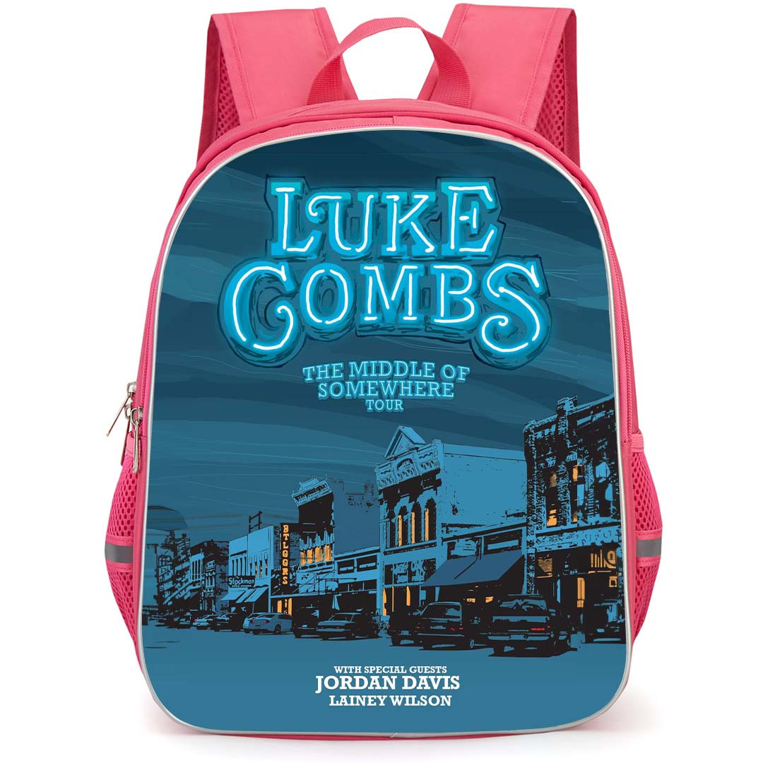 Luke Combs Backpack StudentPack - Luke Combs The Middle of Somewhere Tour Illustration Art