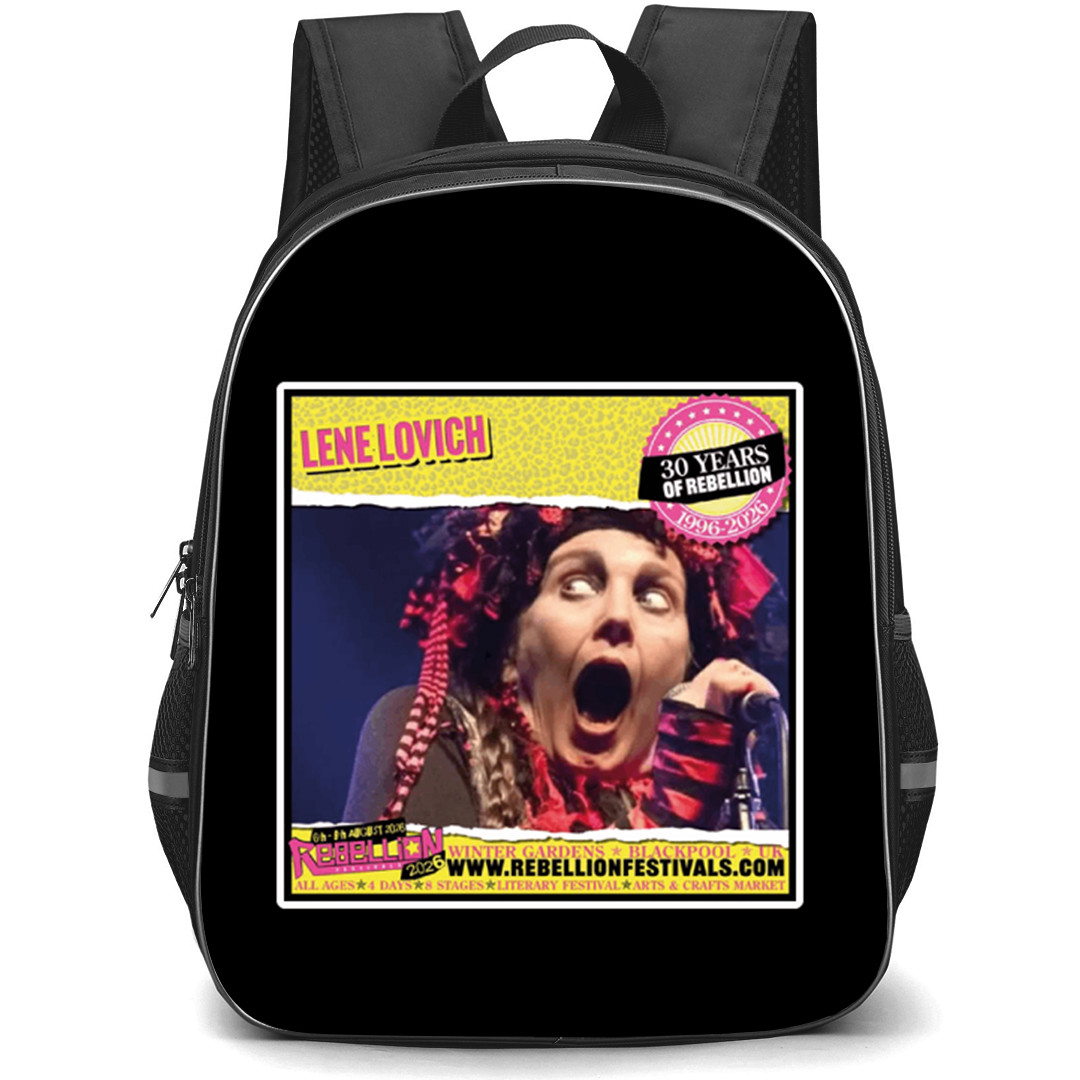 Lene Lovich Backpack School Bag StudentPack - Lene Lovich 30 Years Of Rebellion Concert Poster