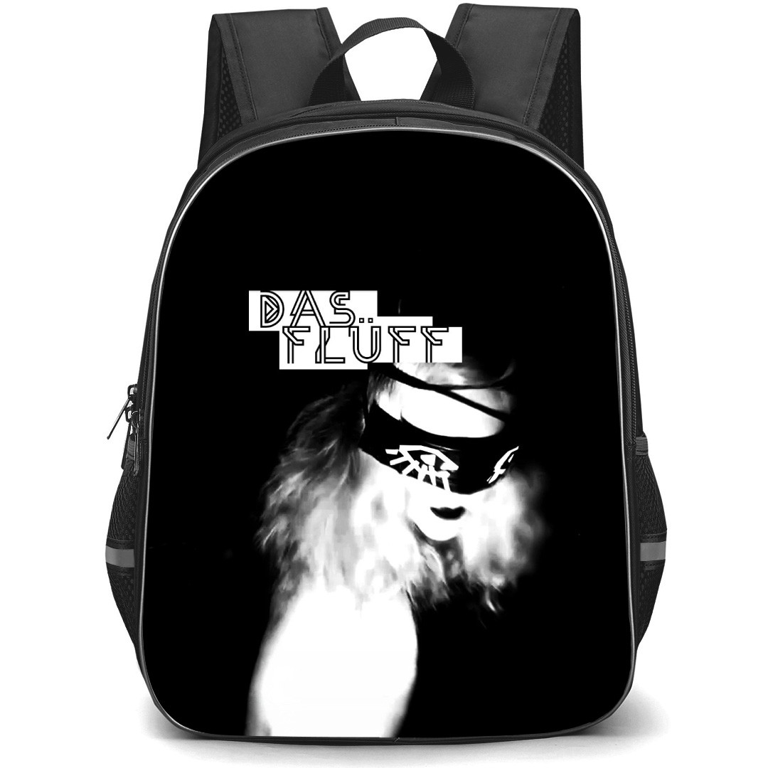 Lene Lovich Backpack School Bag StudentPack - Lene Lovich Das Fluff Black And White Portrait