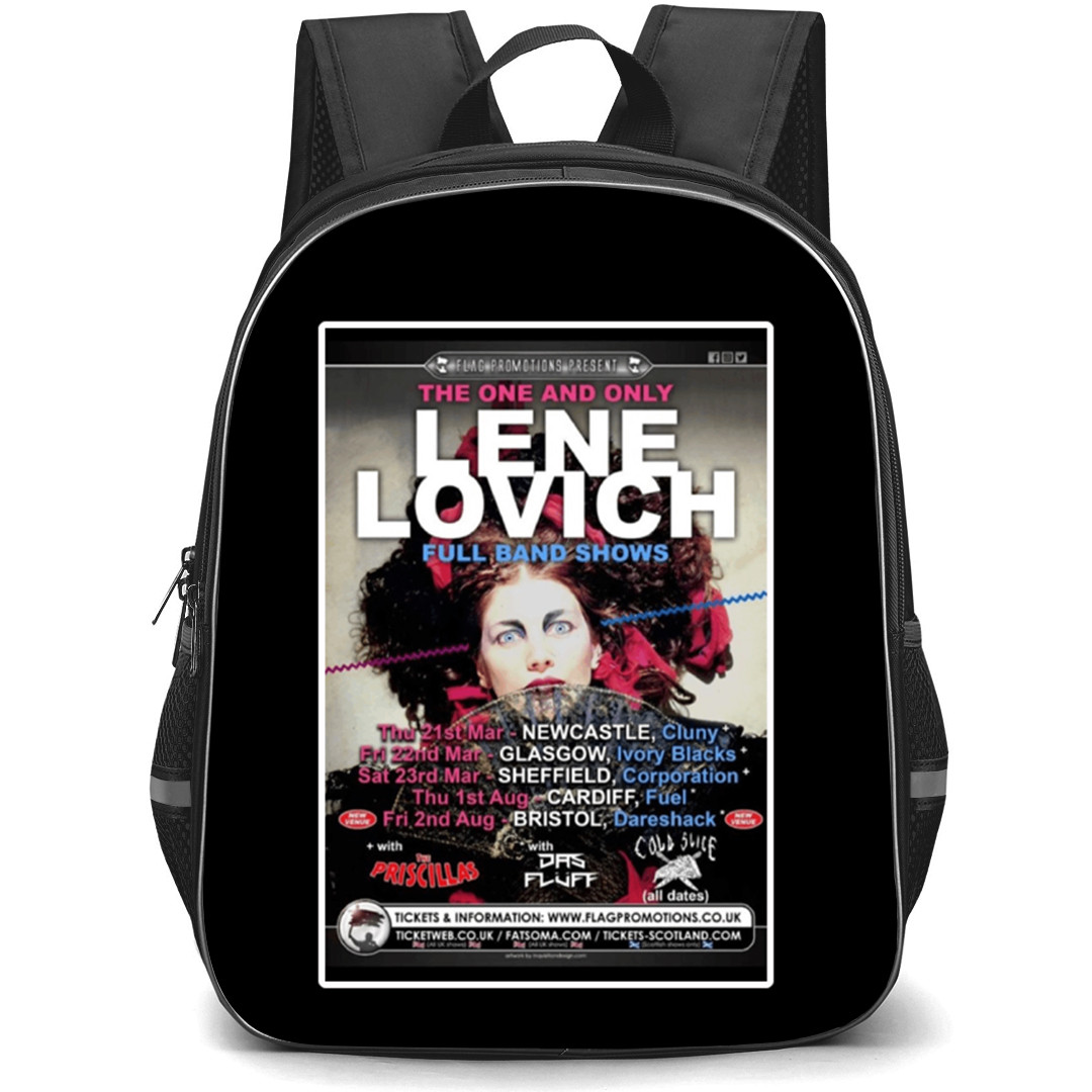 Lene Lovich Backpack School Bag StudentPack - Lene Lovich Full Band Shows Concert Poster