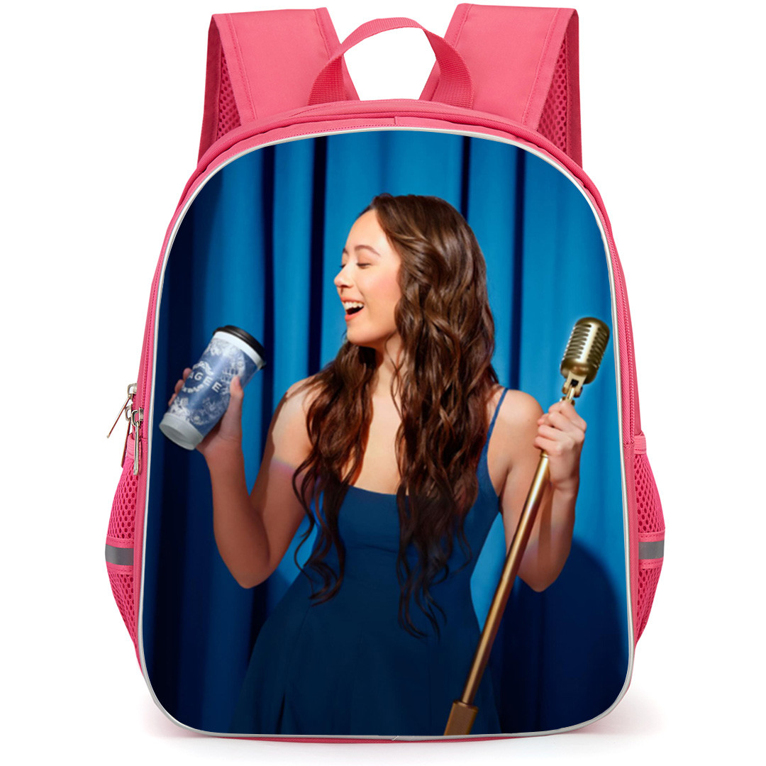 Laufey Backpack School Bag StudentPack - Laufey Coffee Cup And Microphone Poster