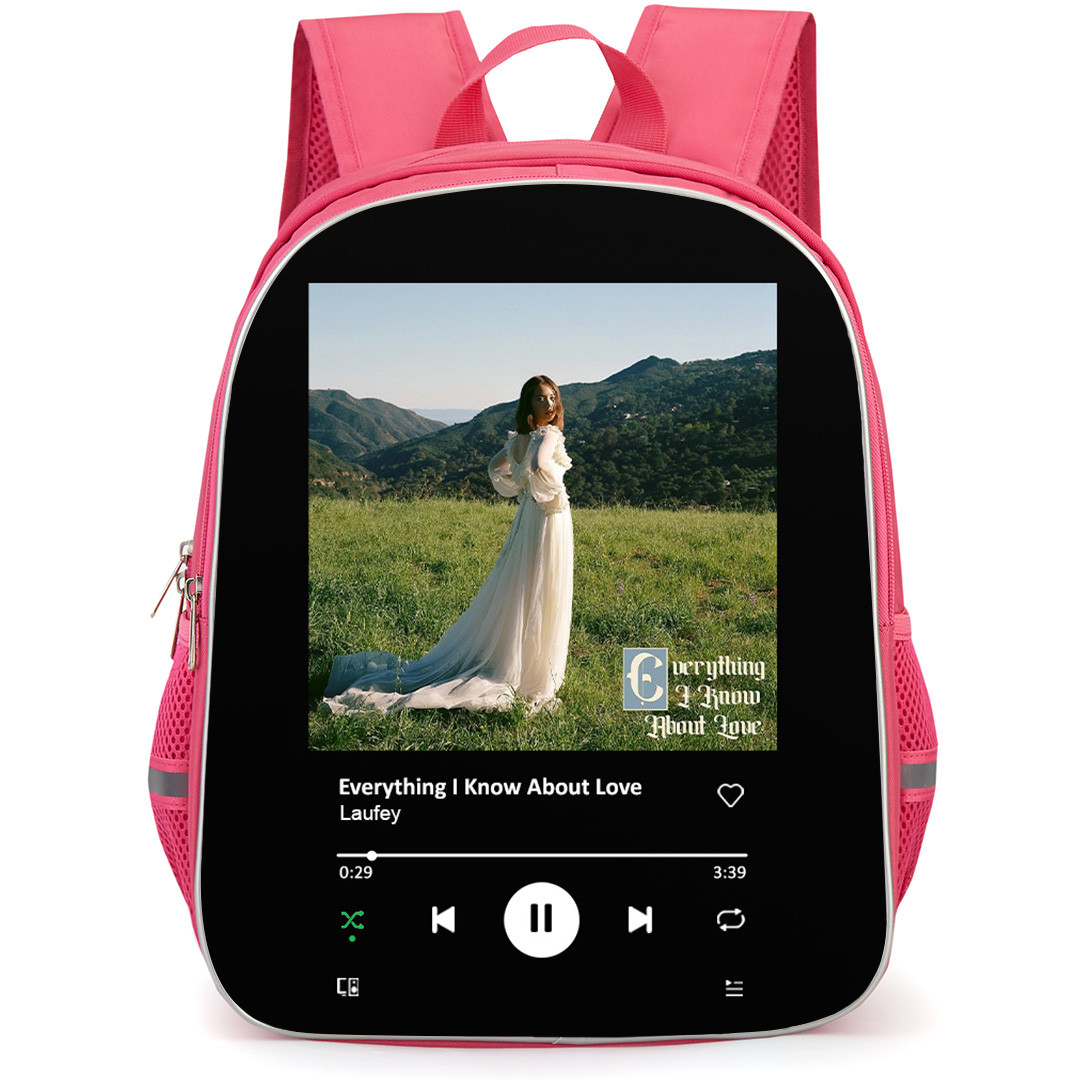 Laufey Backpack School Bag StudentPack - Laufey Everything I Know About Love Album Cover Spotify Library Poster
