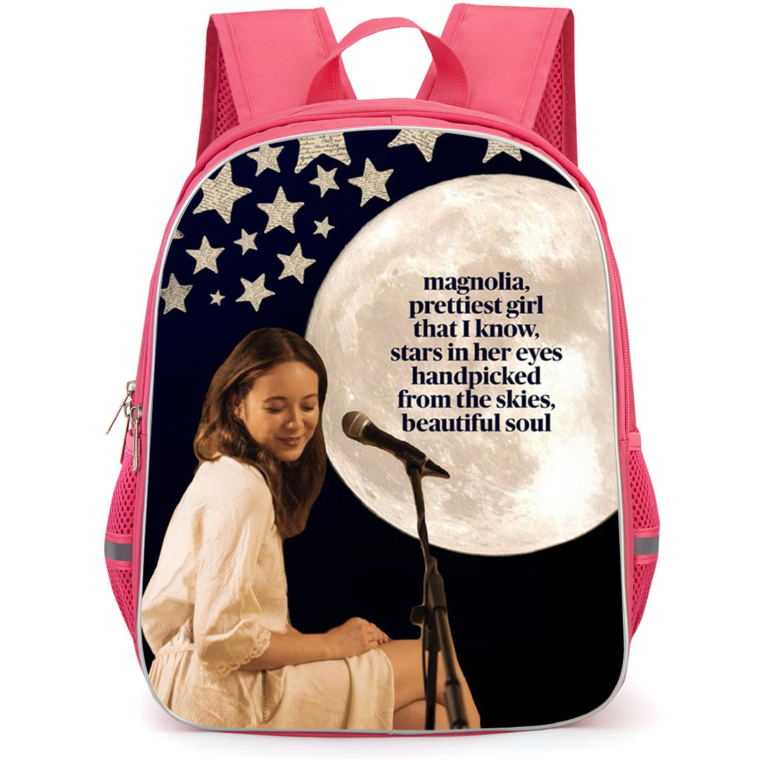 Laufey Backpack School Bag StudentPack - Laufey Magnolia Lyrics Moon Poster