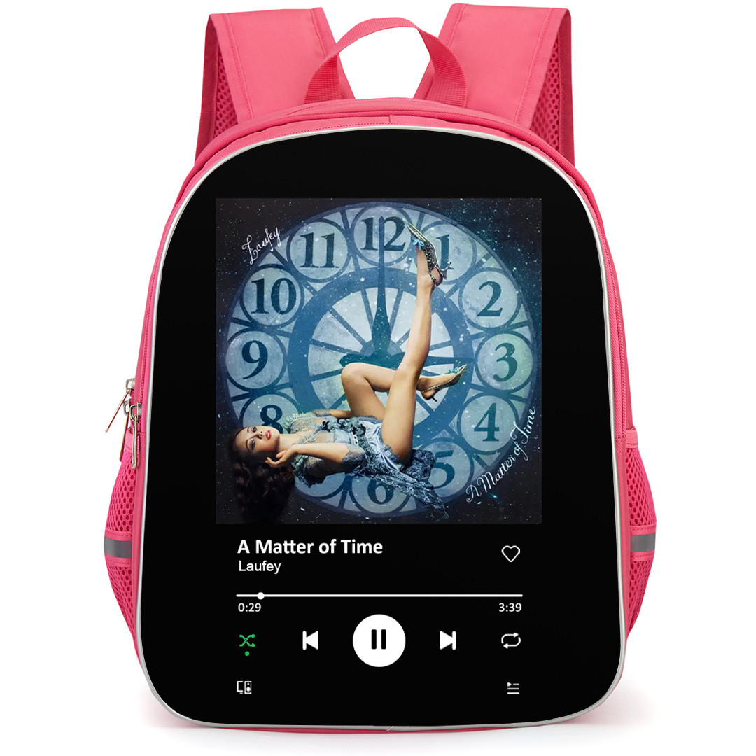 Laufey Backpack School Bag StudentPack - Laufey A Matter Of Time Album Cover Spotify Library Poster
