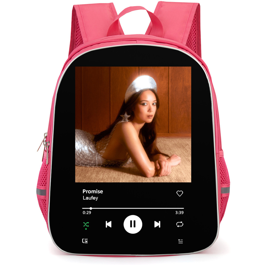 Laufey Backpack School Bag StudentPack - Laufey Promise Cover Spotify Library Poster