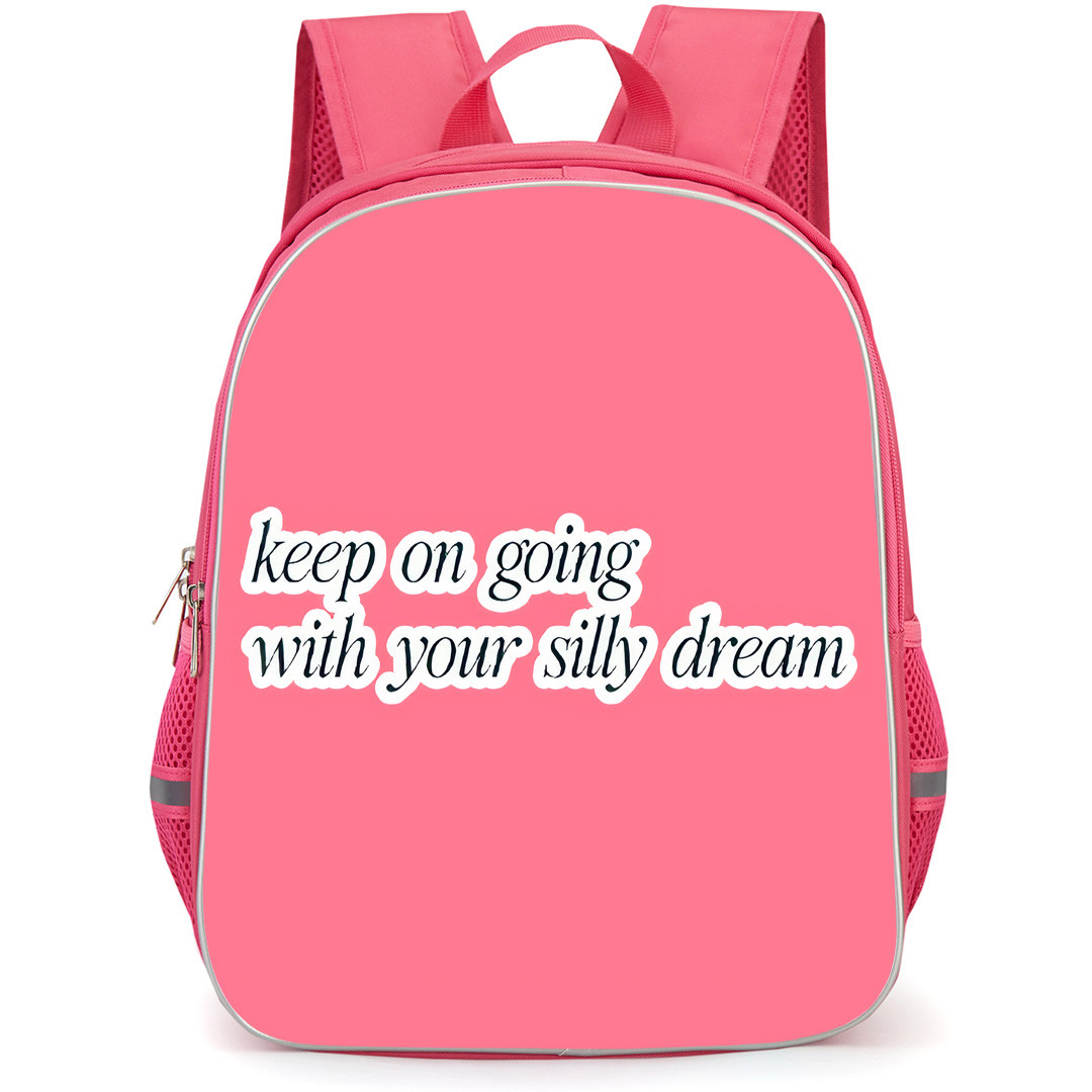 Laufey Backpack School Bag StudentPack - Laufey Quote Keep On Going With Your Silly Dream Sticker