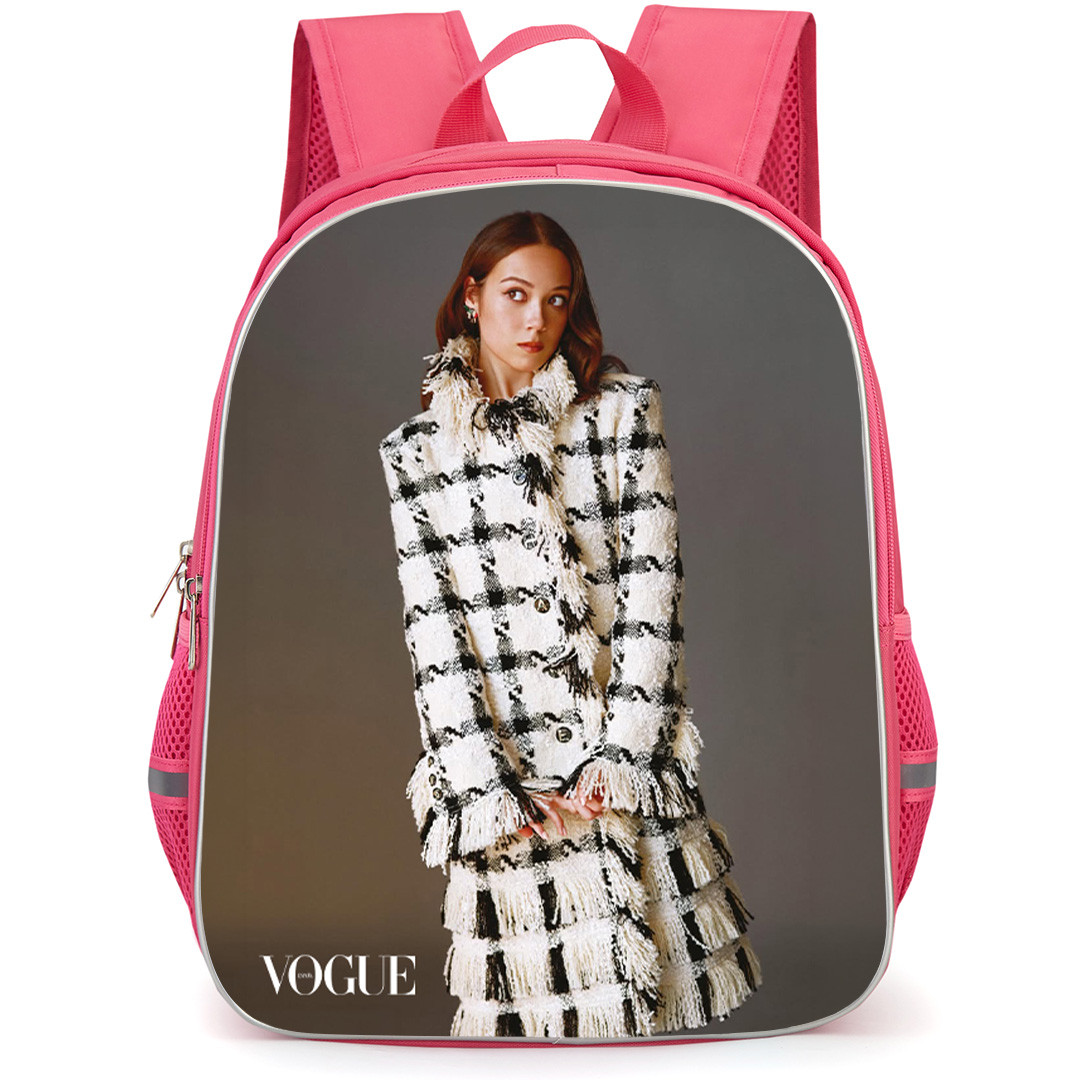 Laufey Backpack School Bag StudentPack - Laufey Vogue Magazine In White Outfit Poster