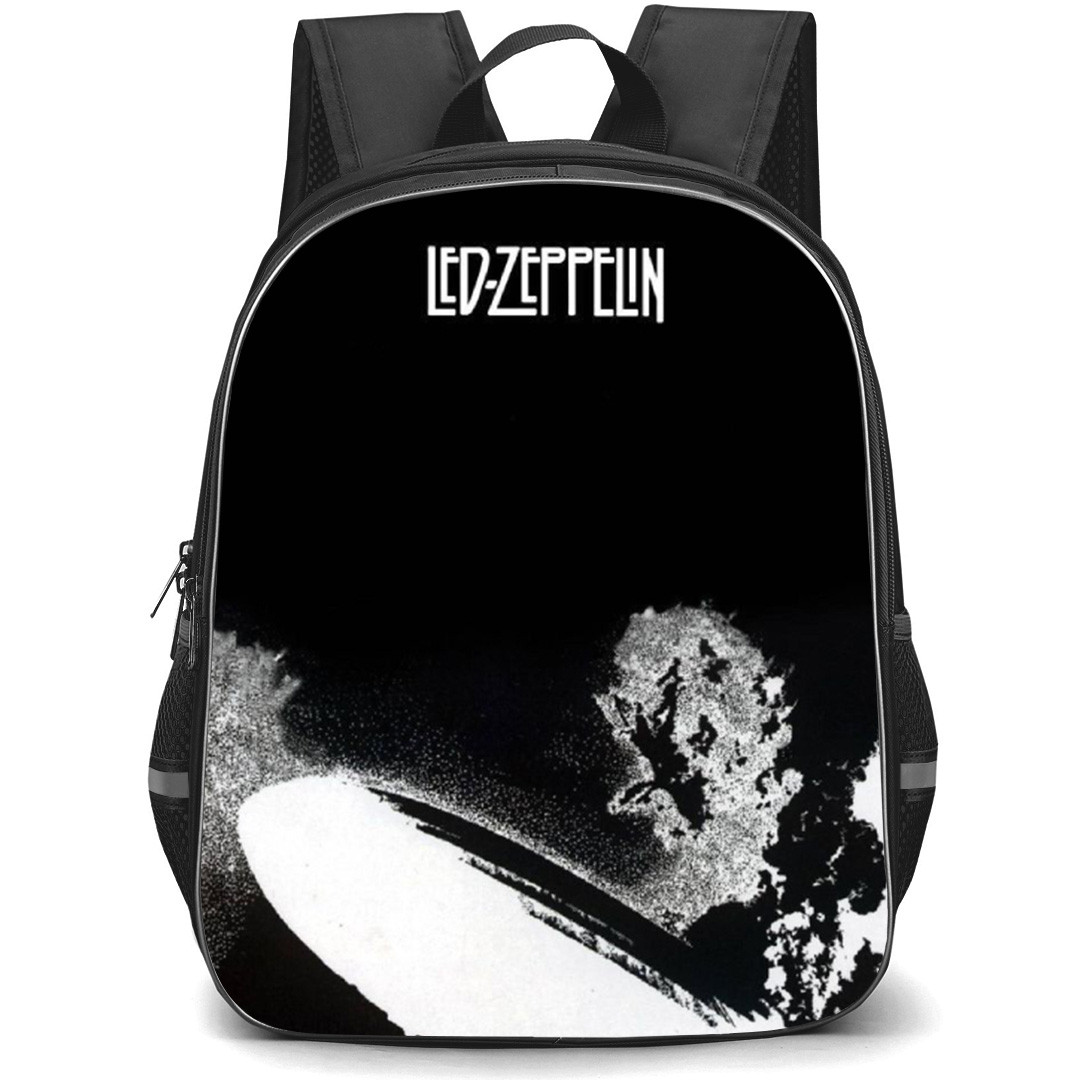 Led Zeppelin Backpack School Bag StudentPack - Airship Black And White Album Cover Art