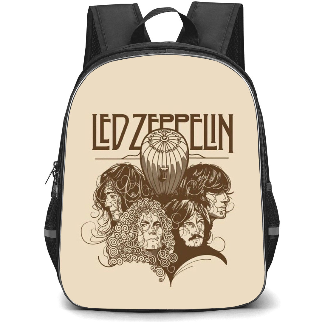 Led Zeppelin Backpack School Bag StudentPack - Band Folk Cartoon Art Poster