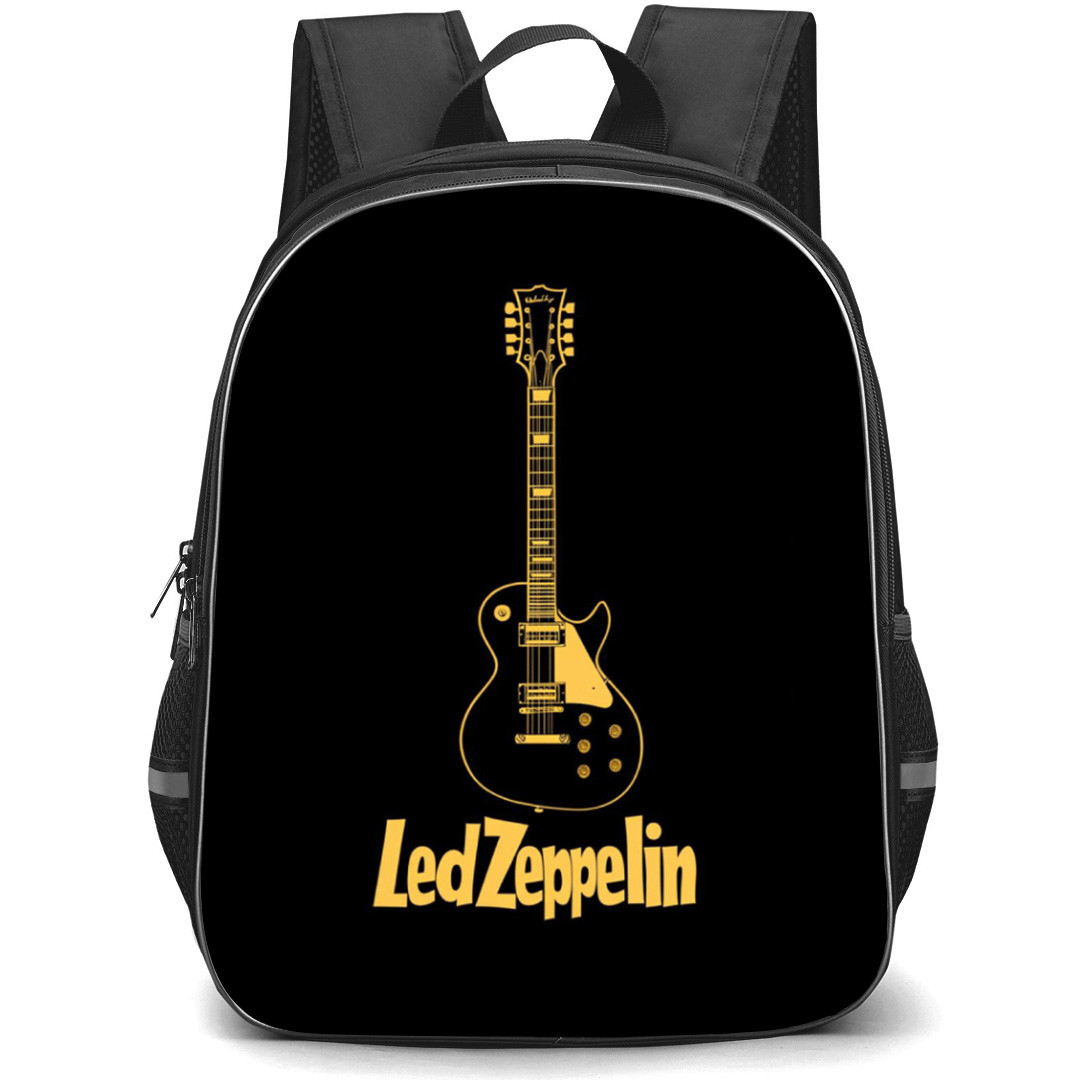 Led Zeppelin Backpack School Bag StudentPack - Band Guitar Illustration Poster