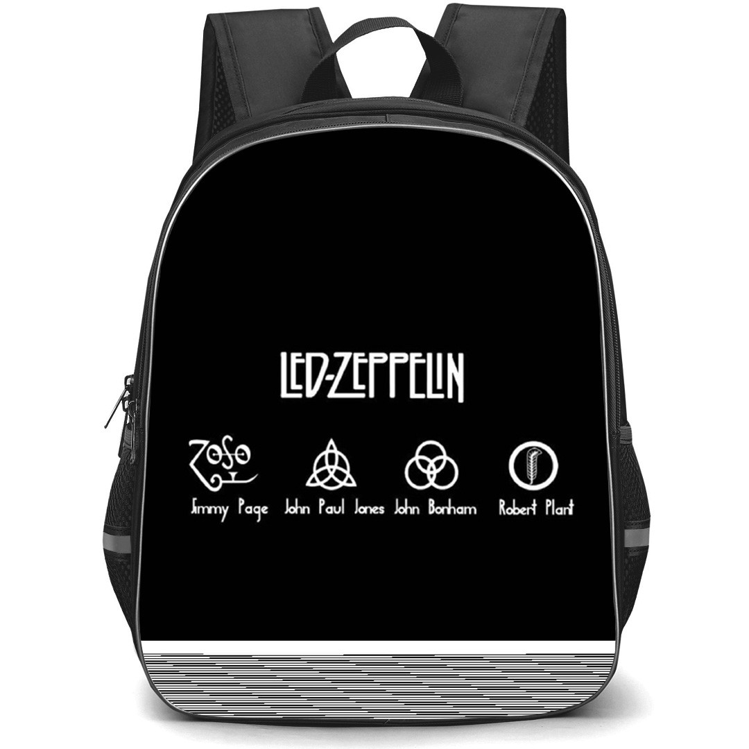 Led Zeppelin Backpack School Bag StudentPack - Band Members Symbol Poster
