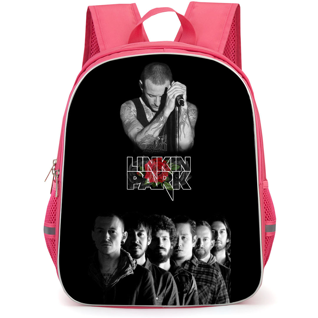 Linkin Park Backpack StudentPack - Linkin Park Band Member Grayscale Poster