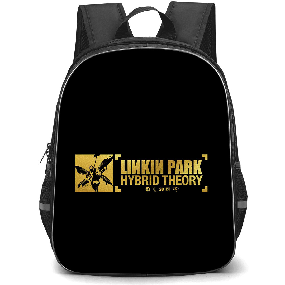 Linkin Park Backpack StudentPack - Linkin Park Hybrid Theory Logo On Black Background