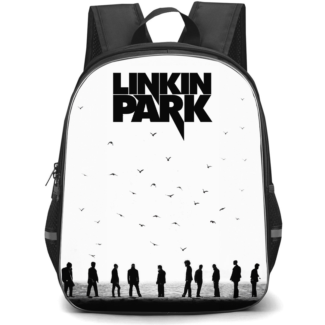 Linkin Park Backpack StudentPack - Linkin Park Minimalist Grayscale Poster