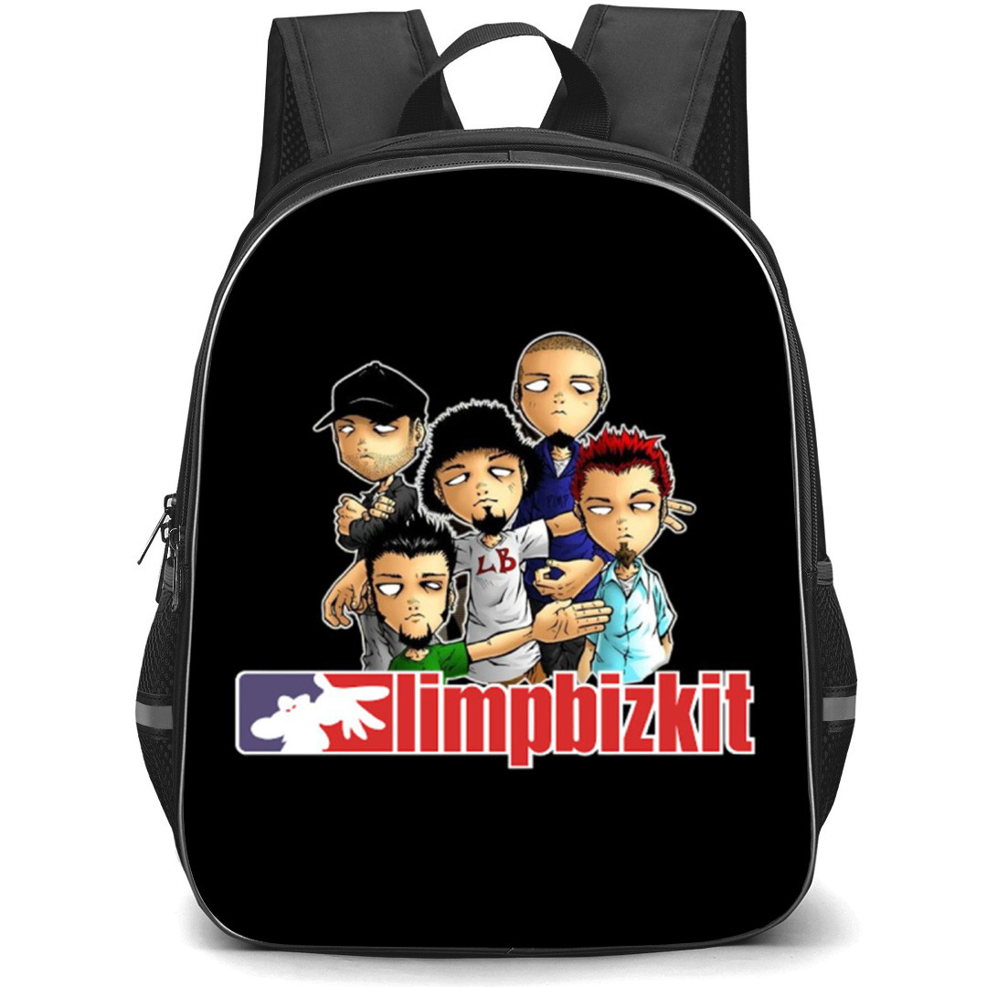 Limp Bizkit Backpack School Bag StudentPack - Band Chibi Illustration Poster