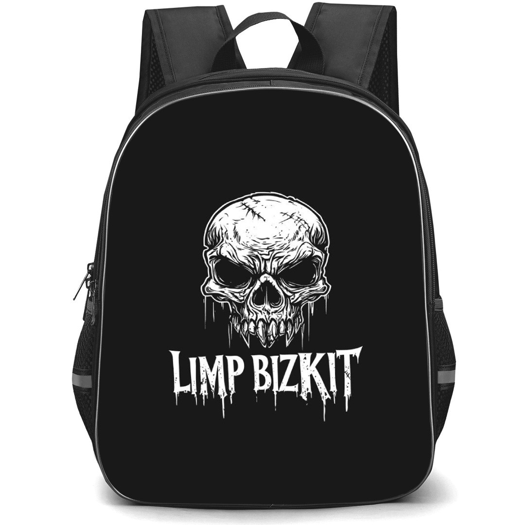 Limp Bizkit Backpack School Bag StudentPack - Skull Dripping Logo Illustration