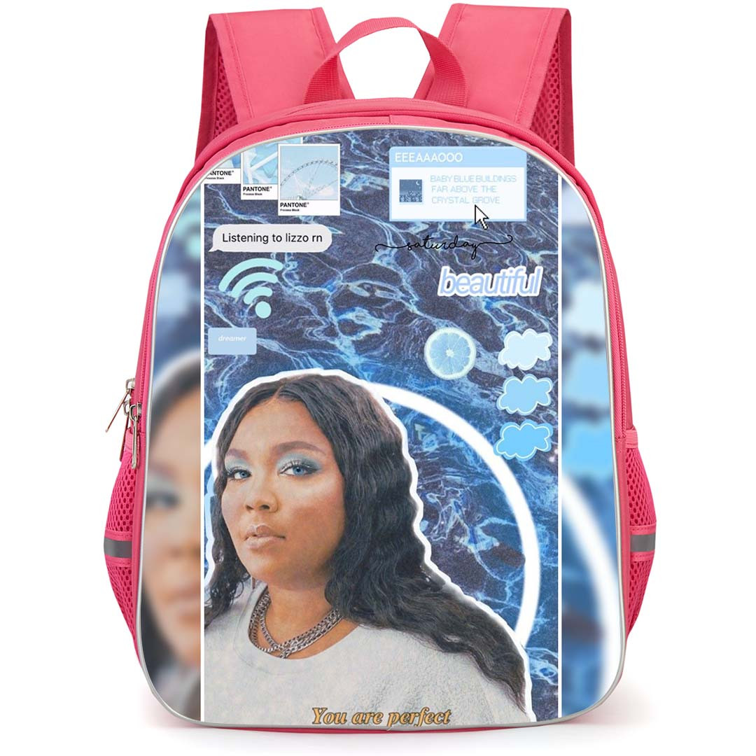 Lizzo Backpack StudentPack - Lizzo Portrait On Blue Graphic Background