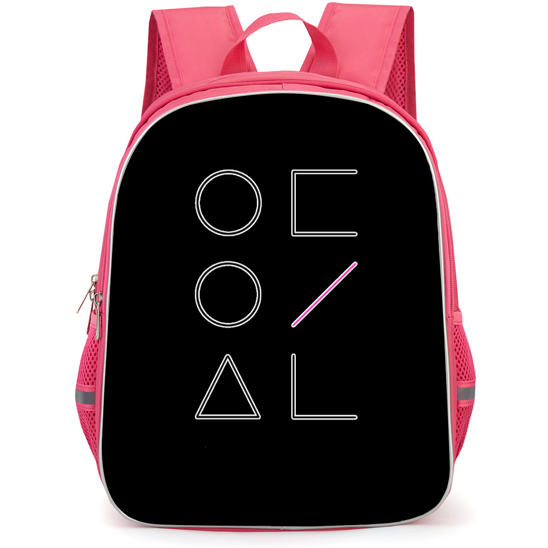 Loona Backpack School Bag StudentPack - Loona Vertical Logo Black And Pink