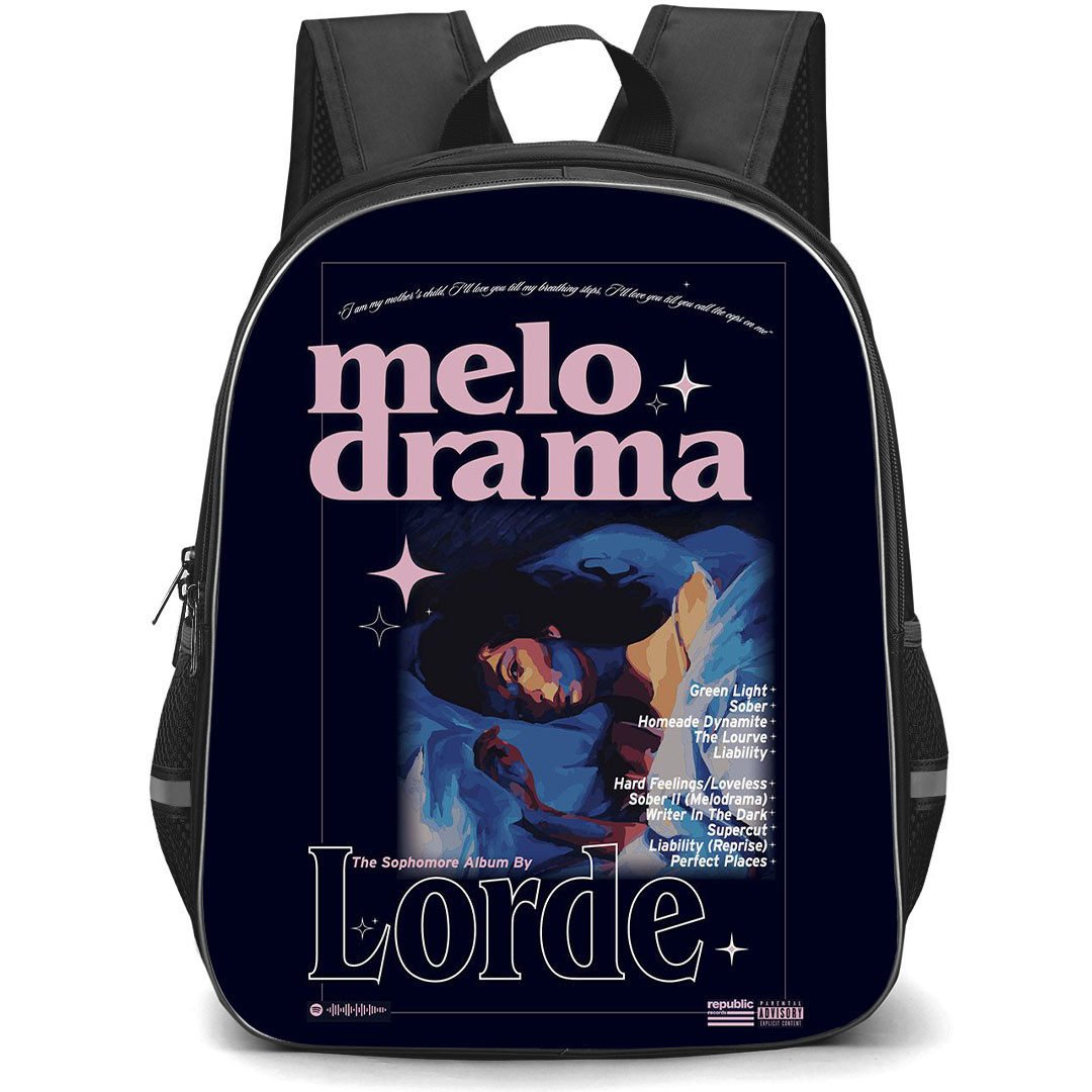Lorde Backpack StudentPack - Lorde Melodrama Album Cover Illustration Art On Black Background