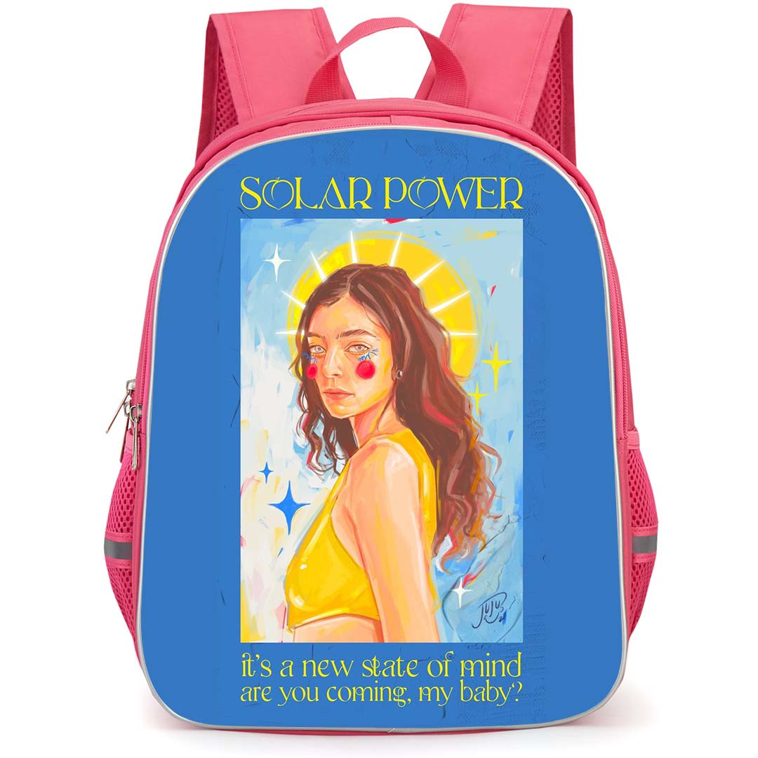 Lorde Backpack StudentPack - Lorde Portrait Illustration Art Solar Power By Juju