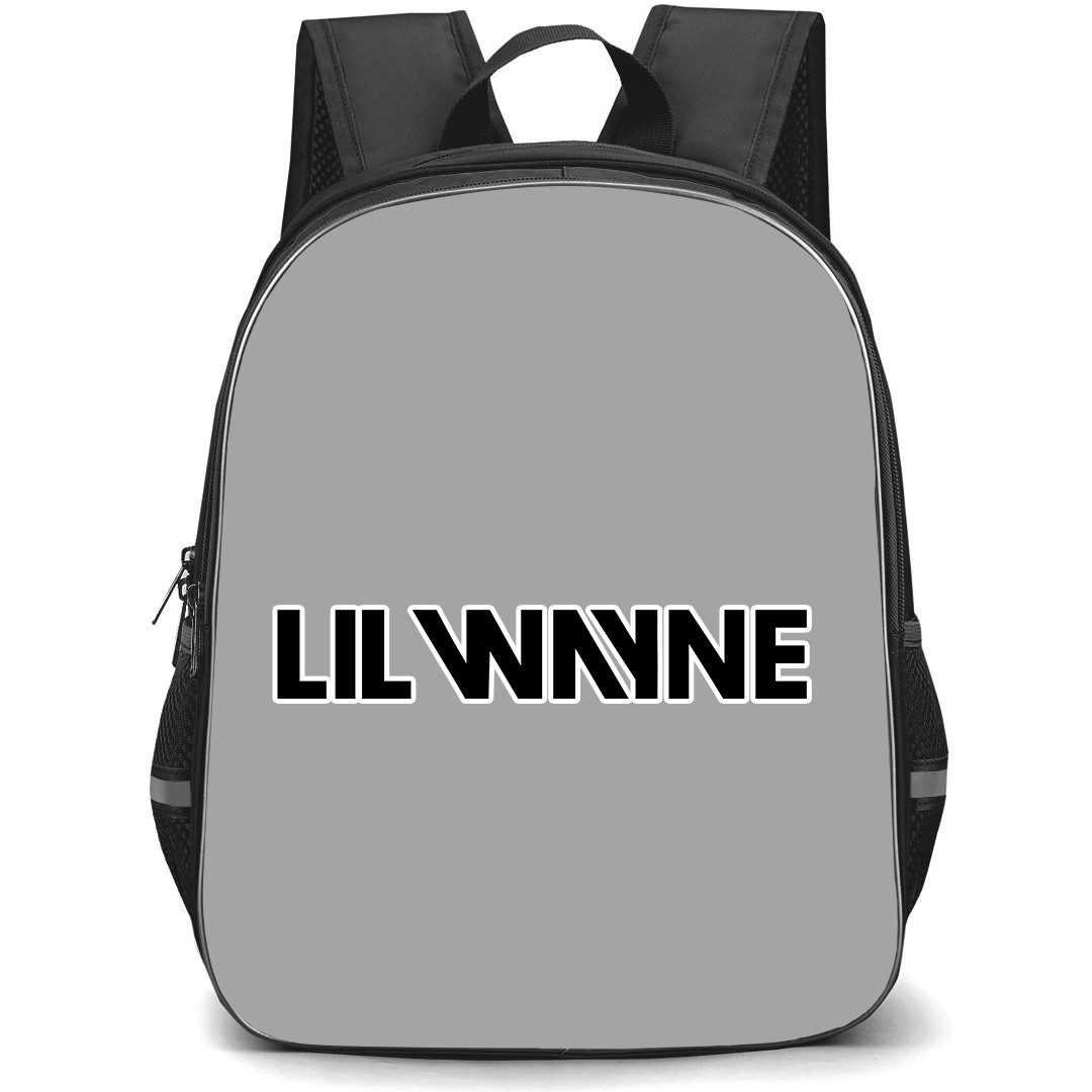 Lil Wayne Backpack StudentPack - Lil Wayne Logo Sticker On Gray Background