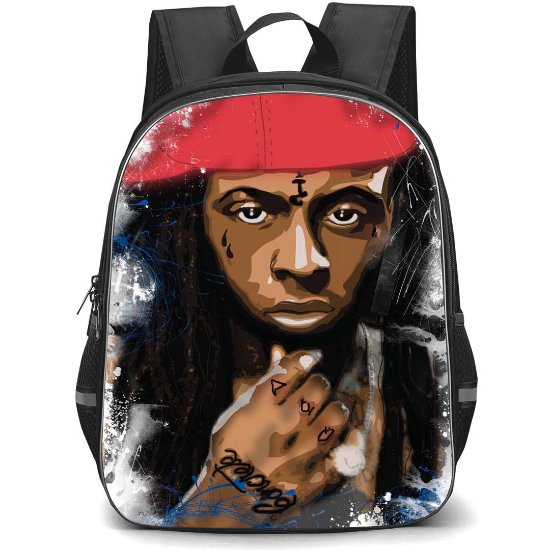 Lil Wayne Backpack StudentPack - Lil Wayne Portrait Illustration Art