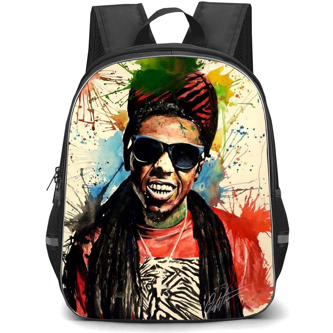 Lil Wayne Backpack StudentPack - Lil Wayne Portrait Painting Poster