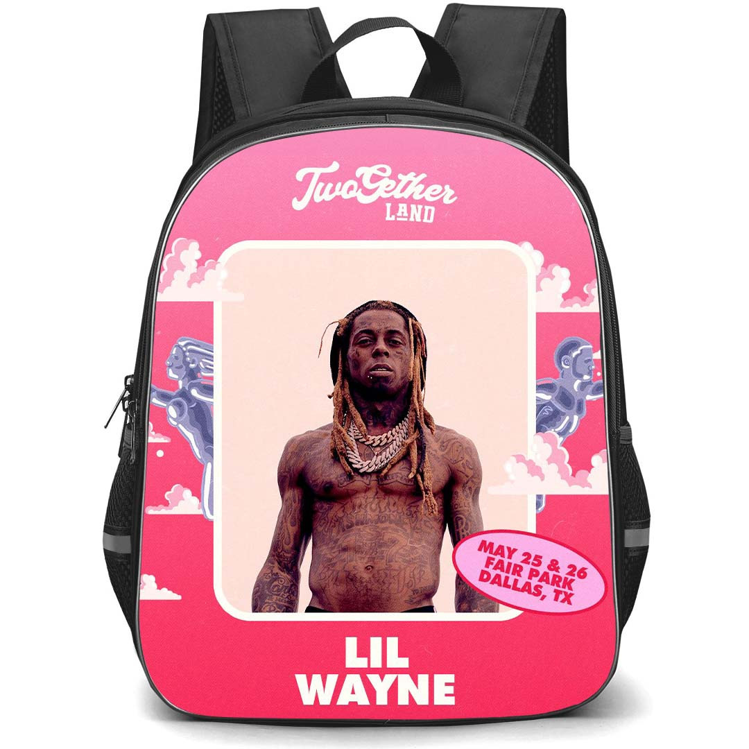 Lil Wayne Backpack StudentPack - Lil Wayne Twogether Land Dallas Tour Poster