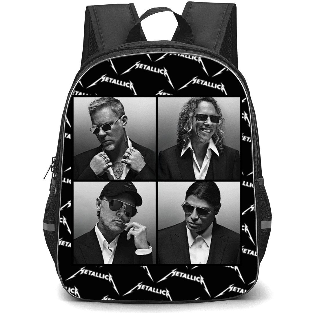 Metallica Backpack StudentPack - Metallica Group 4 Photos Transparent Medley Monogram