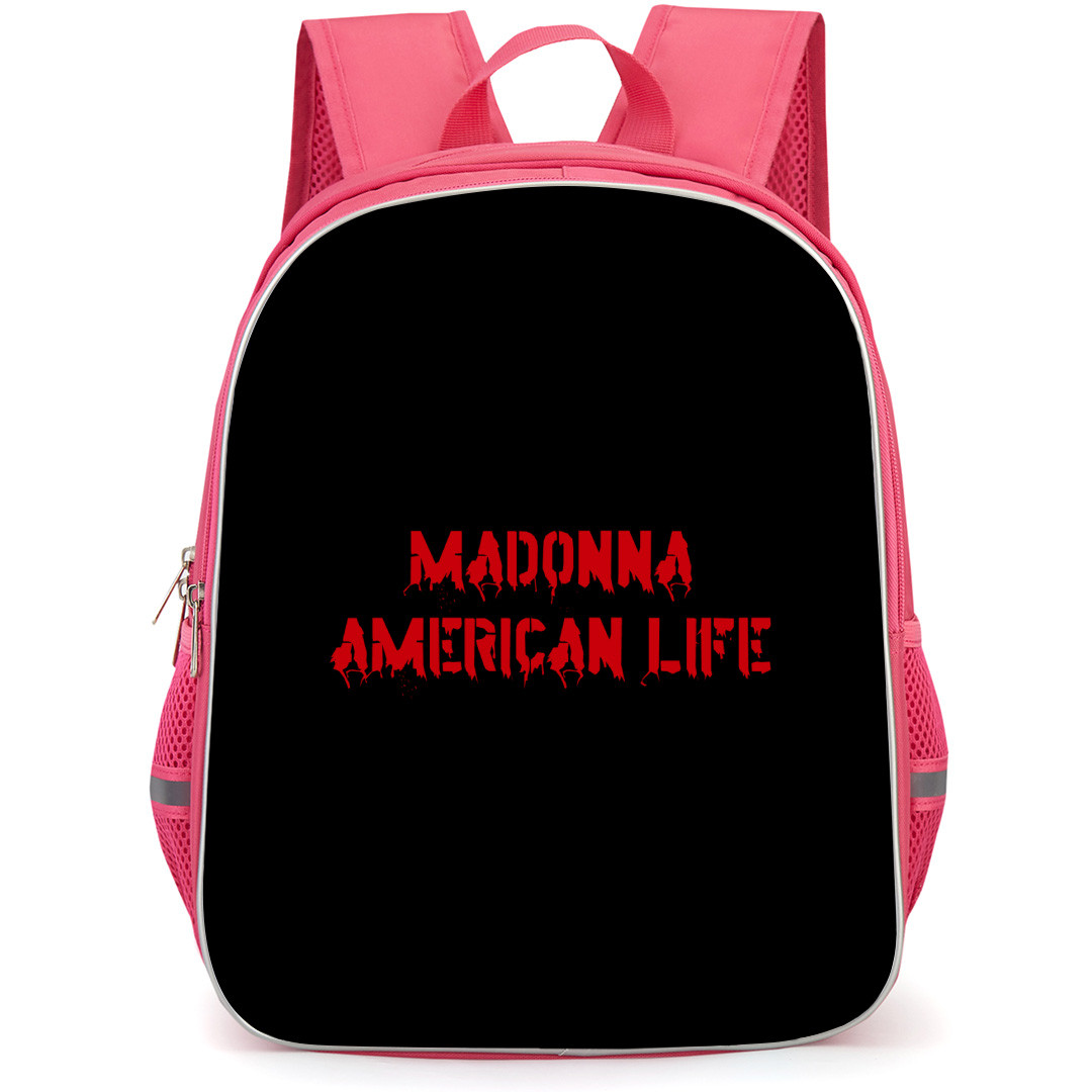Madonna Backpack School Bag StudentPack - Madonna American Life Red Logo