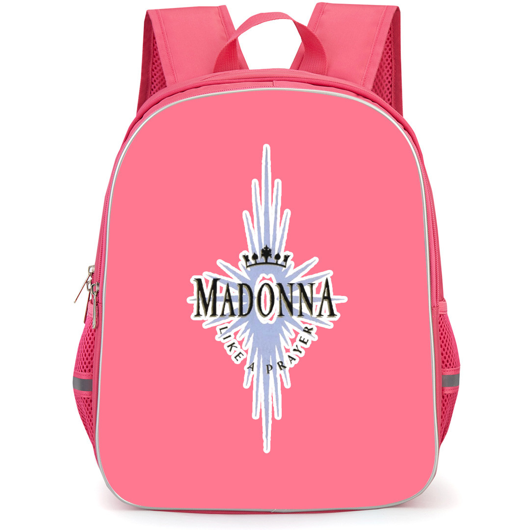 Madonna Backpack School Bag StudentPack - Madonna Like A Prayer Black Blue Logo