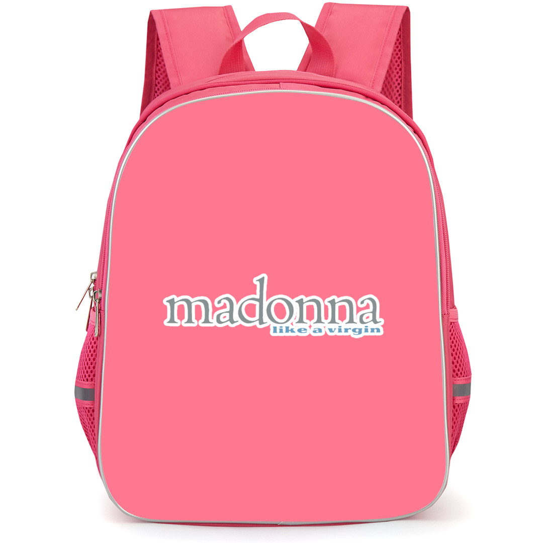 Madonna Backpack School Bag StudentPack - Madonna Like A Virgin Blue Logo