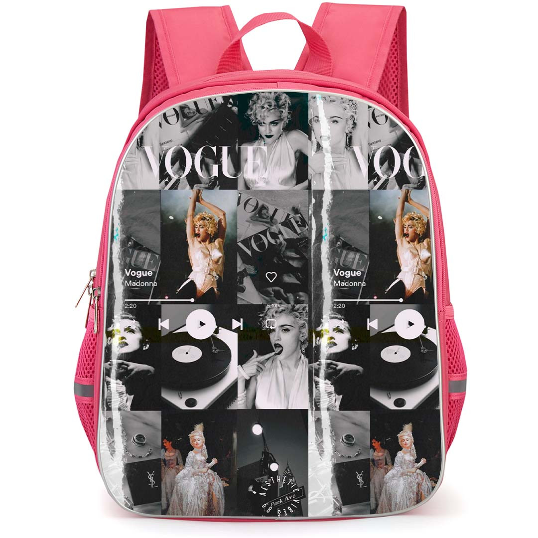 Madonna Backpack StudentPack - Madonna Vogue Grayscale Collage Poster