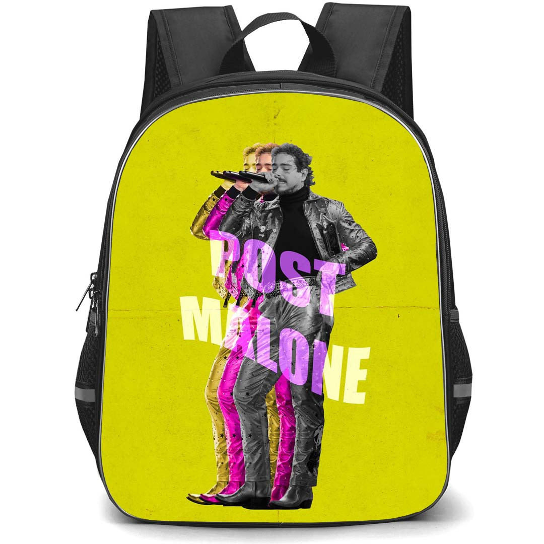 Post Malone Backpack StudentPack - Post Malone Fan Art On Yellow Background