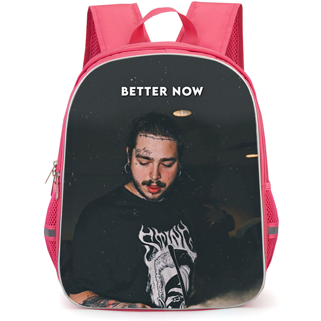Post Malone Backpack StudentPack - Post Malone Portrait On Dark Background